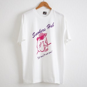 VTG 1980s Camel Cigarettes T Shirt Sz. XL Extra Large Deadstock White Tee Joe Camel Smokers Hub Tell Em Joe Sent You Single Stitch Marlboro