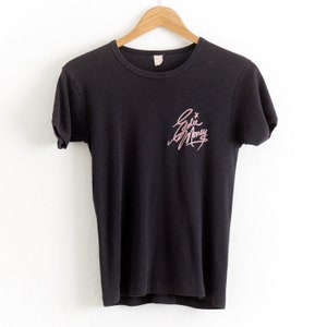 VTG 1982 Eddie Money Concert Tour T Shirt Sz. S Small Black Tee No Control Tour Ladies Womens TShirt Single Stitch Rock n Roll Huey Lewis