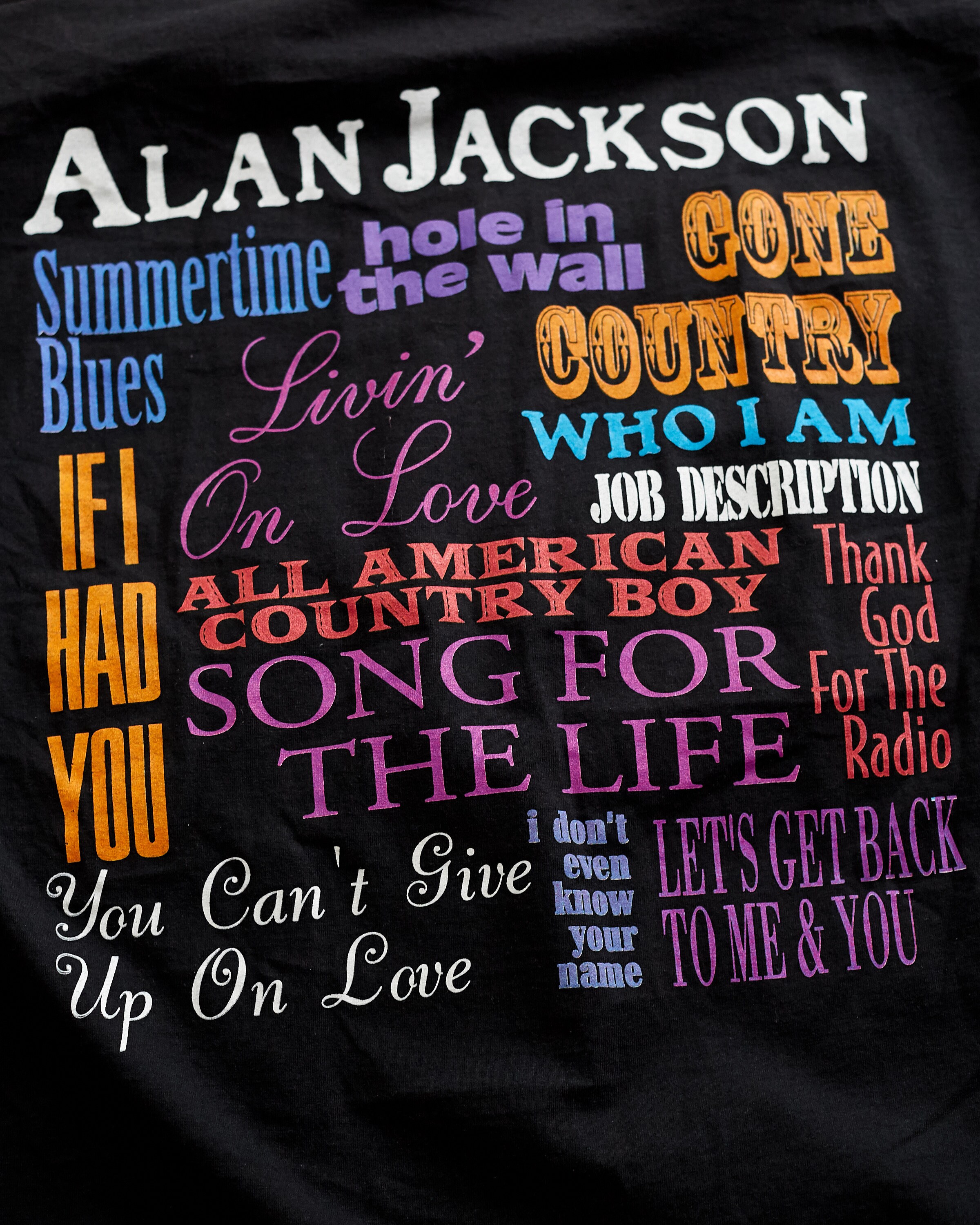 VTG 1995 Alan Jackson Concert Tour T Shirt Sz. XL Extra Large Black Tee Deadstock TShirt Country Music Single Stitch Double Sided Who I Am