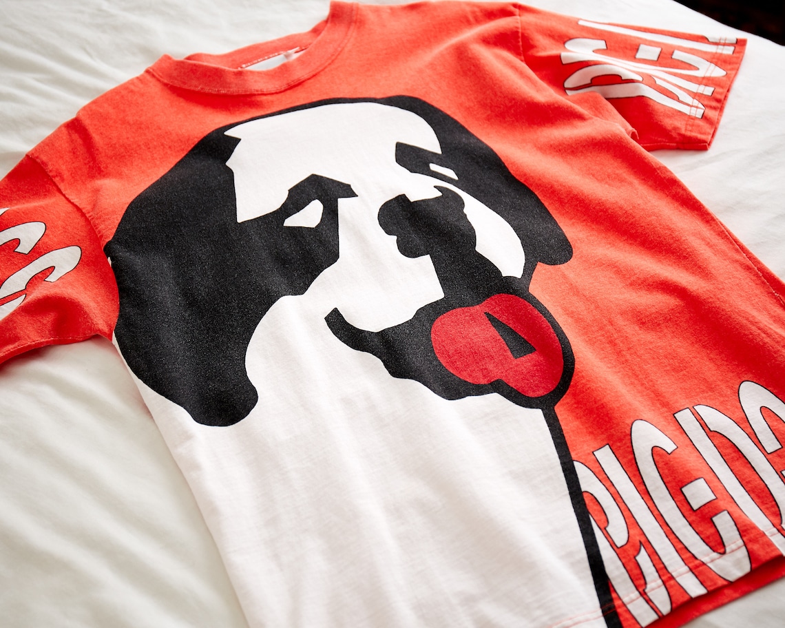 VTG 1990s Big Dogs T Shirt Sz. L Large Neon Red Orange Tee Big Etsy UK