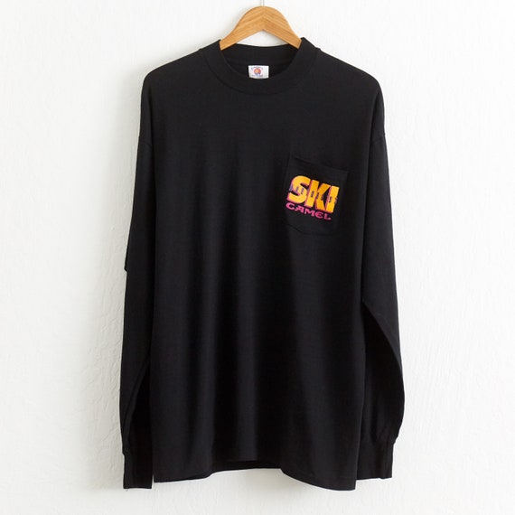 Vintage 1993 Camel Cigarettes Ski T-shirt: Joe Camel Montana, XL