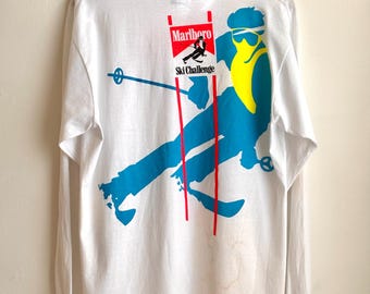 Vintage 1990s Marlboro Unlimited Train Track Graphic T Shirt Size