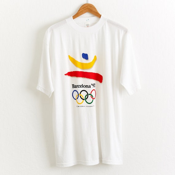 VTG 1992 Barcelona Olympics T Shirt Sz. L Large W… - image 1