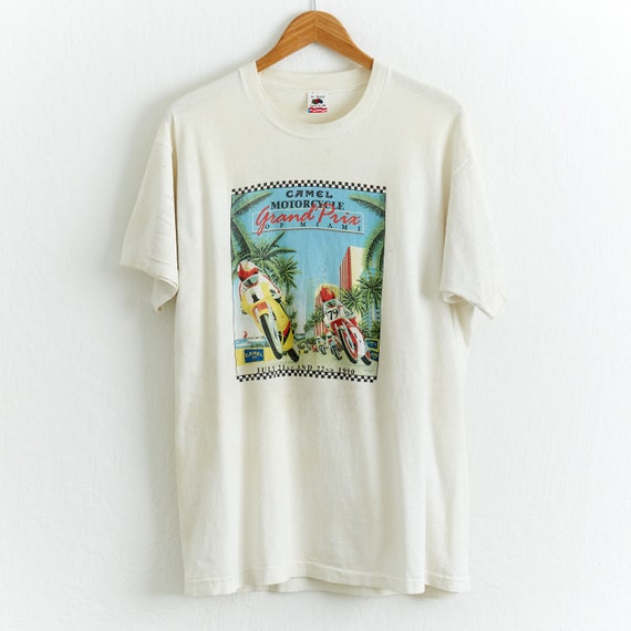 VTG 1990 Camel Motorcycle Grand Prix Miami T Shir… - image 1