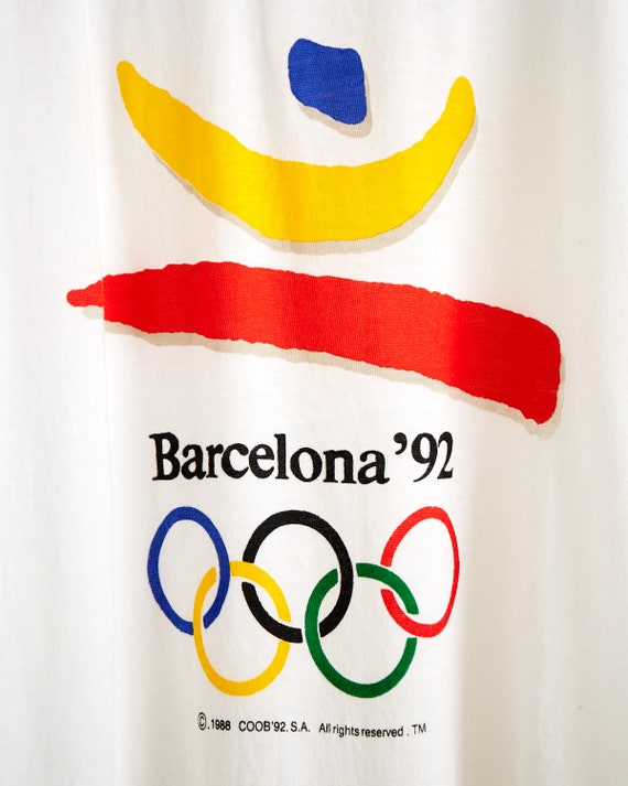 VTG 1992 Barcelona Olympics T Shirt Sz. L Large W… - image 3