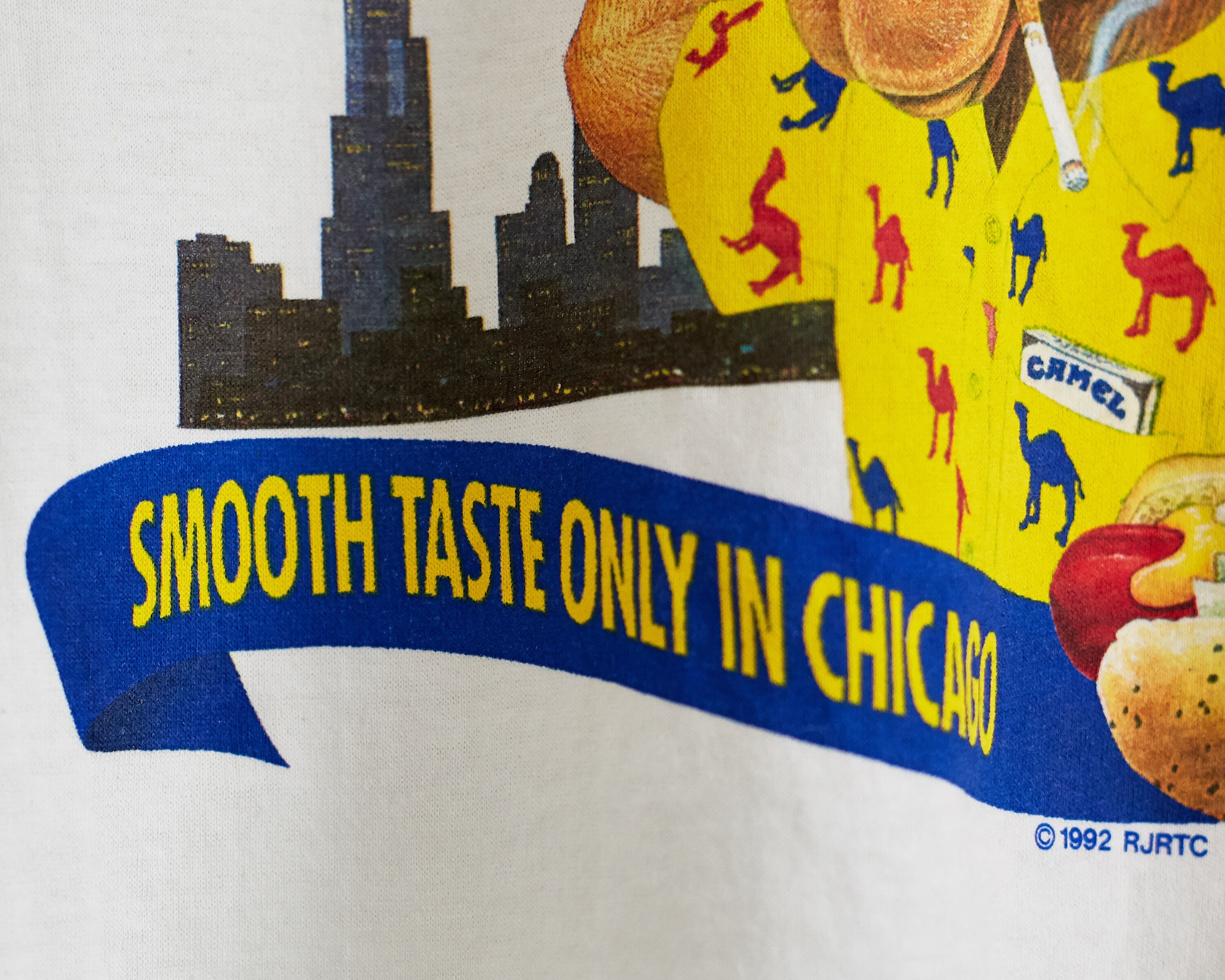 Vintage 1992 Camel Cigarettes T-shirt: Chicago Joe Camel, XL 