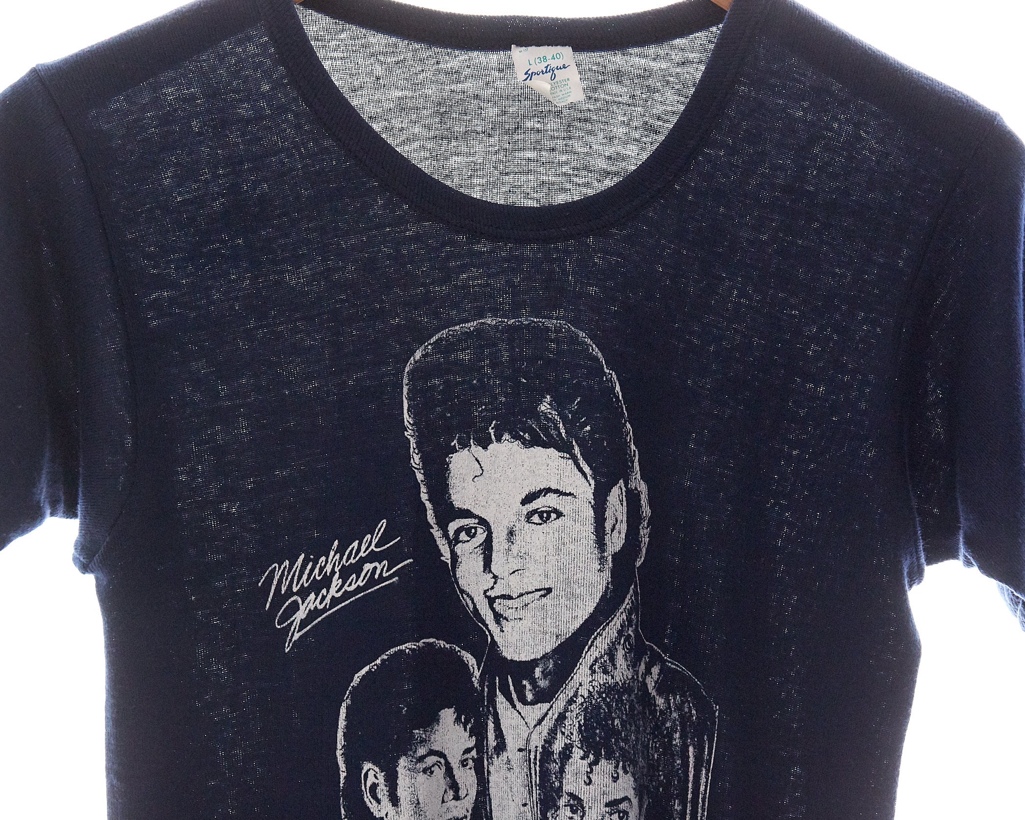 Vintage 1984 Michael Jackson Victory Tour T-shirt - Deadstock Navy
