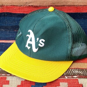 VTG 1980s Oakland Athletics Baseball Hat Adjustable Cap Sports Specialties Snapback MLB A&#39;s World Series Raiders Warriors