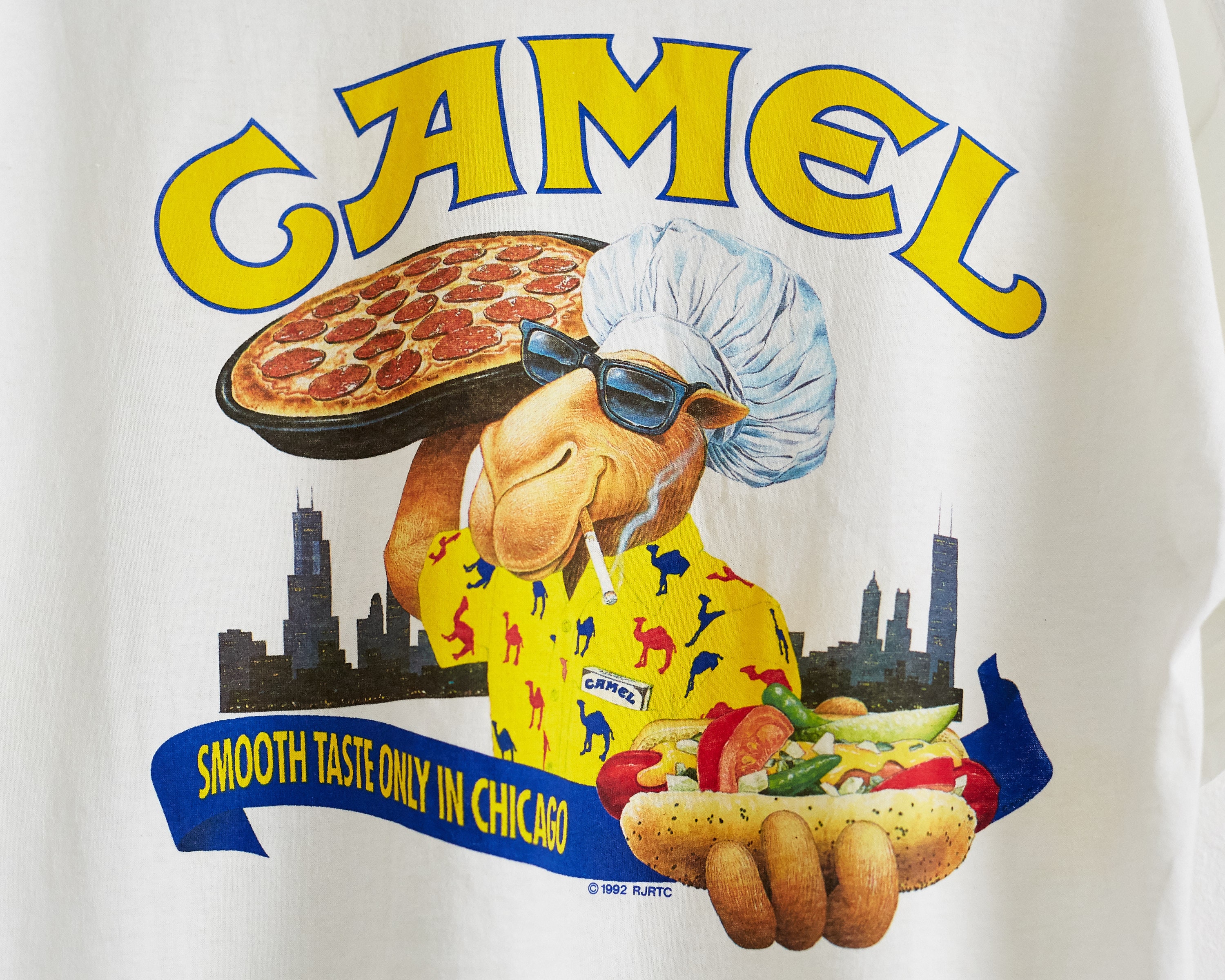 Vintage 1992 Camel Cigarettes T-shirt: Chicago Joe Camel, XL 