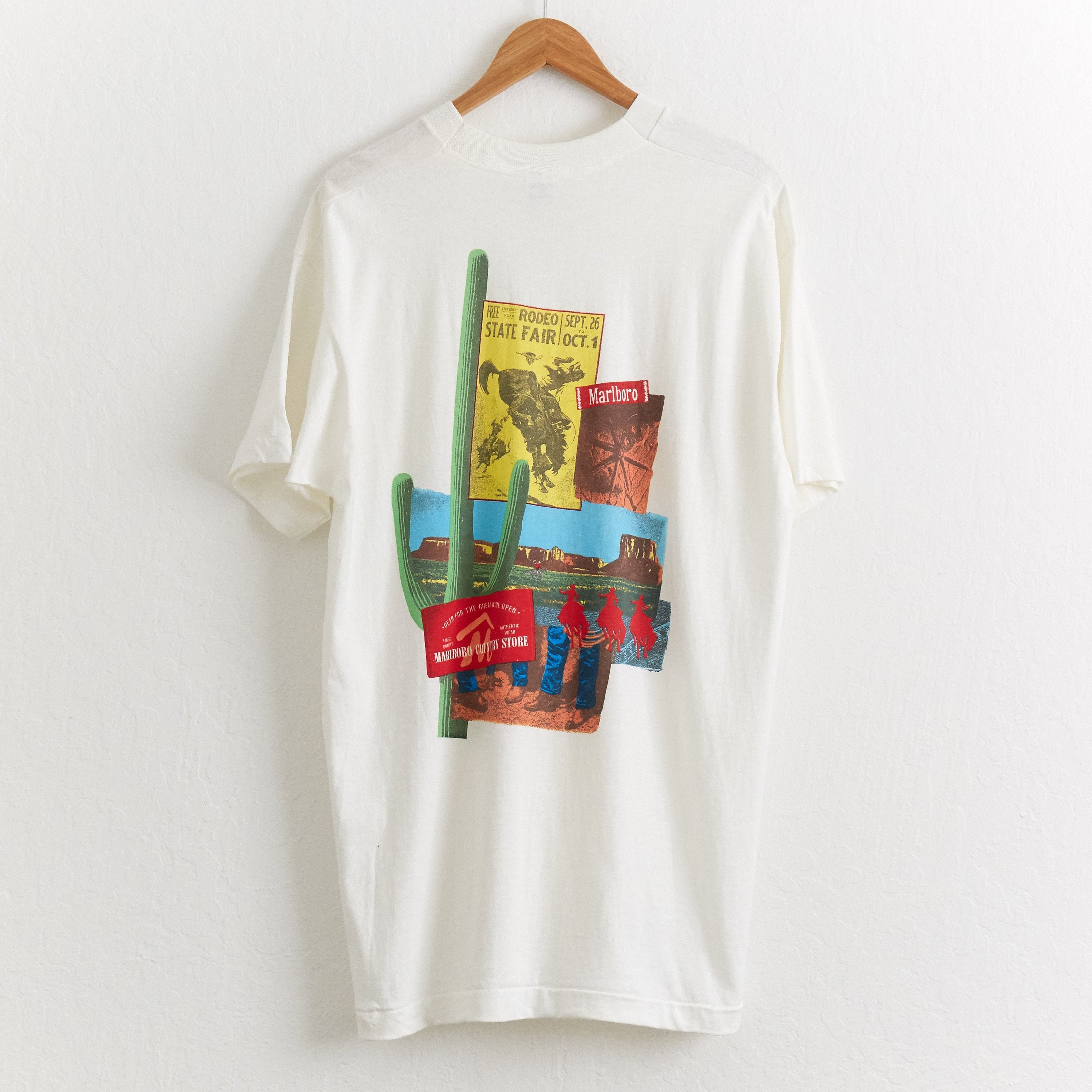 定番国産 90s XL USA製 カクタス マルボロ o3jBQ-m31256757732 マールボロ ポケット Tシャツ 100%新品格安