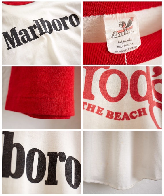 Vintage 1984 Marlboro Penrods Baseball T-shirt - Red Raglan