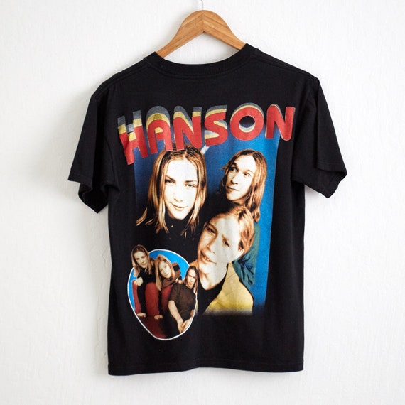 90s HANSON ネイビーTシャツ Mサイズ ヴィンテージ バンドT 1997年
