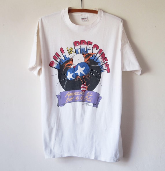 VTG 1988 Bloom County Bill for President T Shirt S