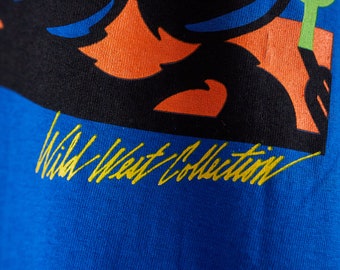 Vintage 90s Marlboro Coyote T-shirt XL: Royal Blue Wild West