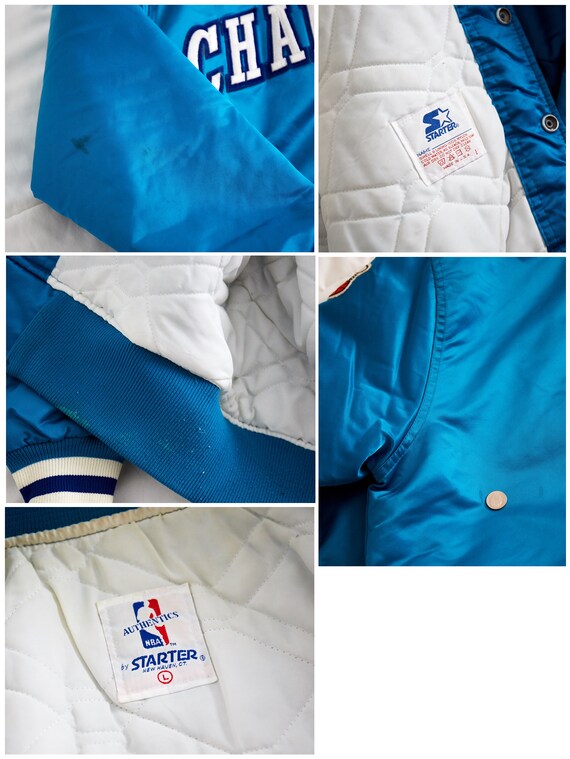 Vintage 1989 Charlotte Hornets Starter Satin Jacket - Teal Blue
