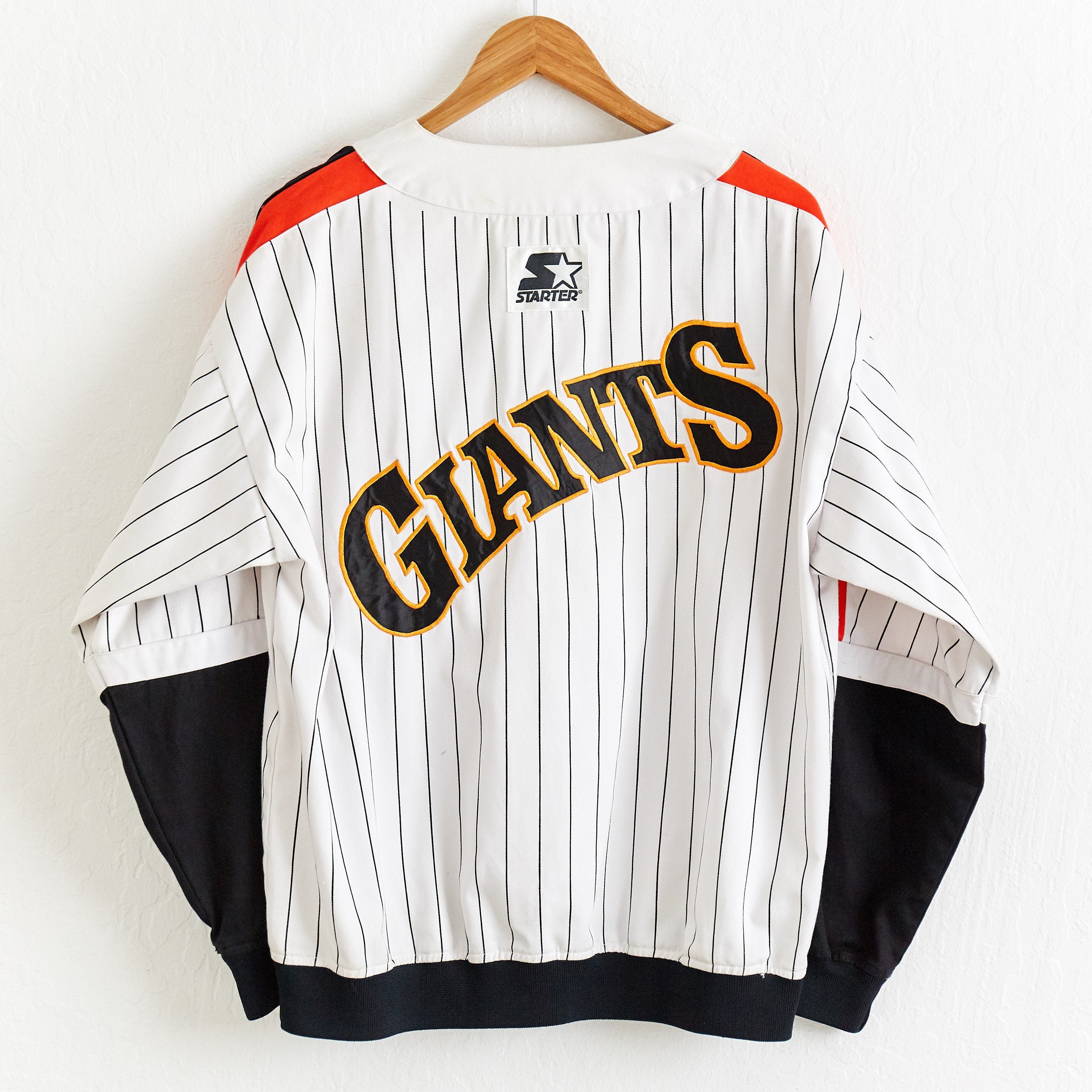 MLB San Francisco Giants Boys' White Pinstripe Pullover Jersey - XS