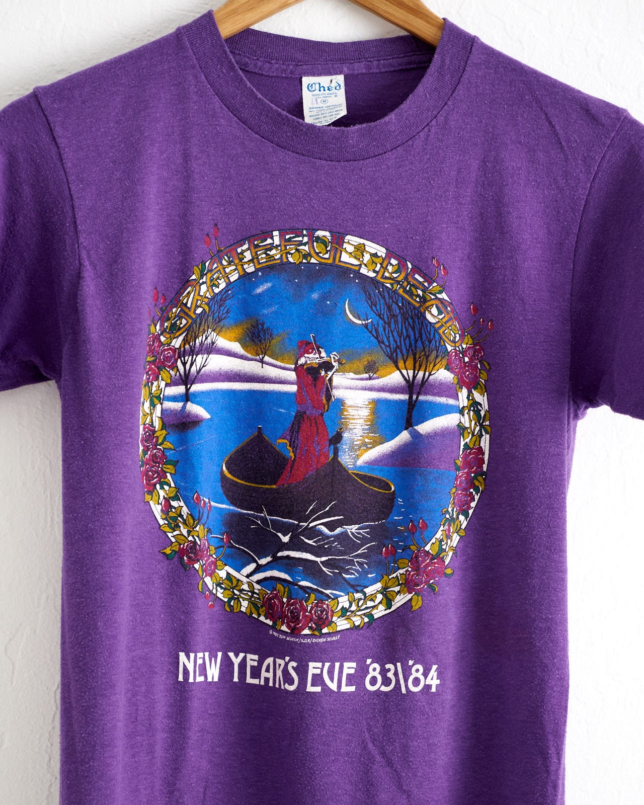 VTG 1983 Grateful Dead Concert T Shirt Sz. M Medium Purple