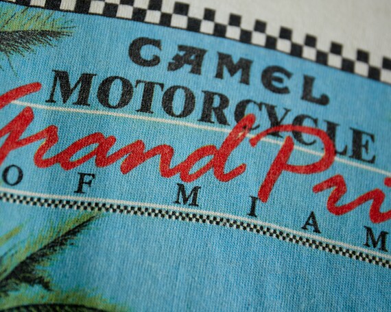 VTG 1990 Camel Motorcycle Grand Prix Miami T Shir… - image 4
