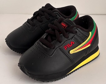 Fila Machu Baby Shoes, Rasta Colorway, Size 7 Toddler