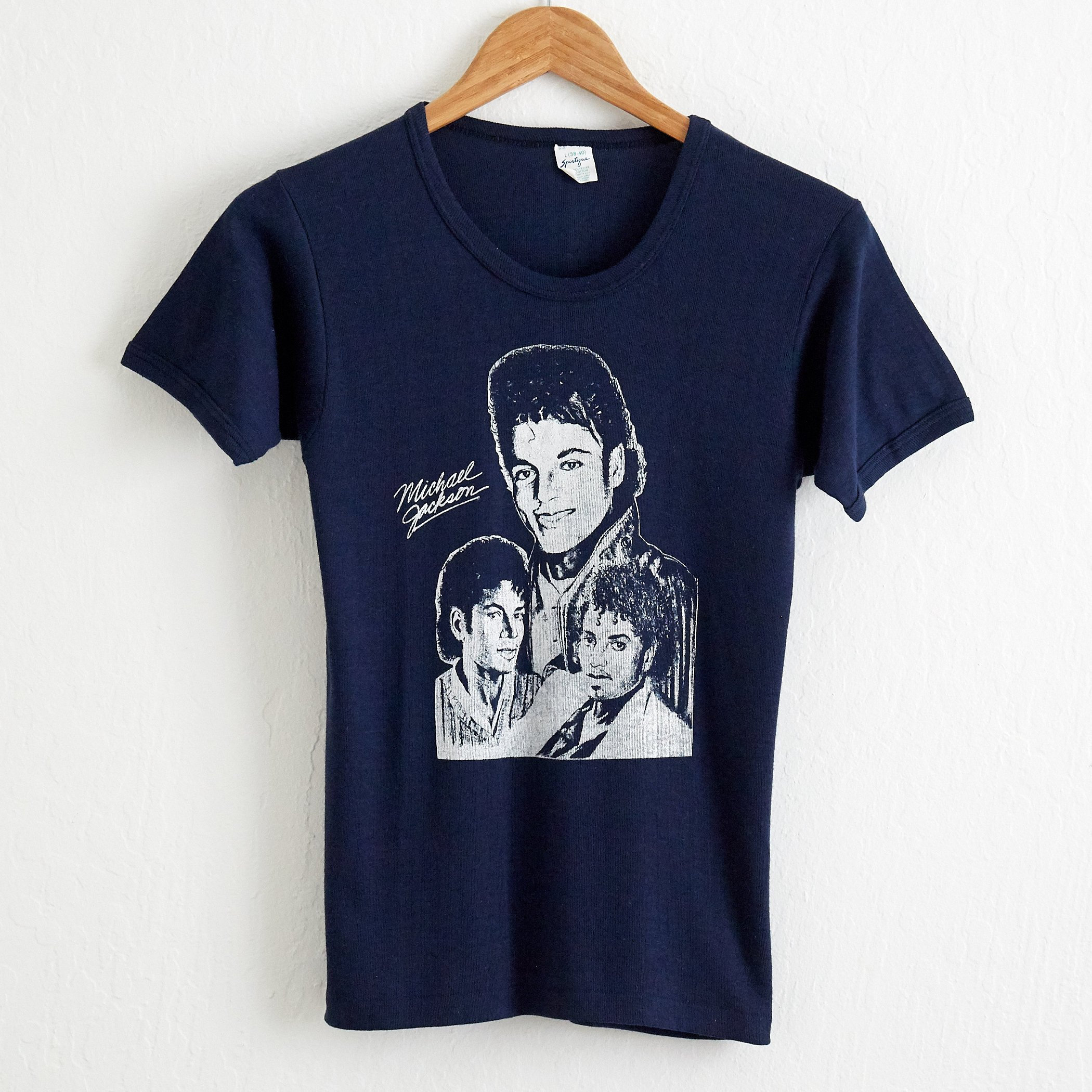 Vintage 1984 Michael Jackson Victory Tour T-shirt - Deadstock Navy