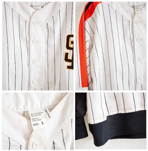 MLB San Francisco Giants Boys' White Pinstripe Pullover Jersey - M