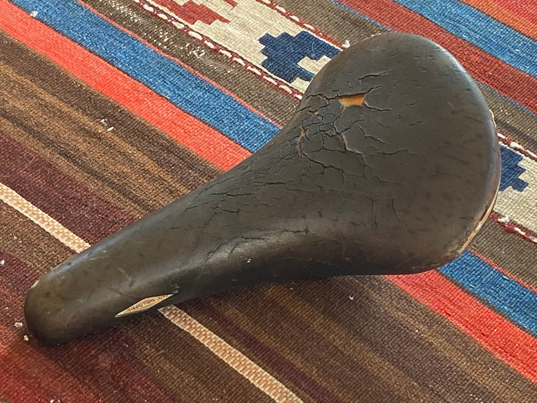 Selle De Vélo De Route Vintage Selle San Marco Rolls - Cuir Grain De Buffle Marron - Occasion