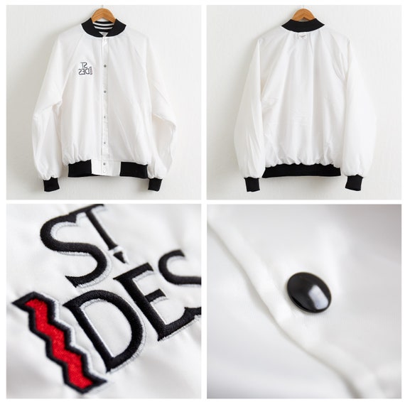 VTG RARE 1980s St Ides Satin Jacket Sz XL Extra L… - image 9