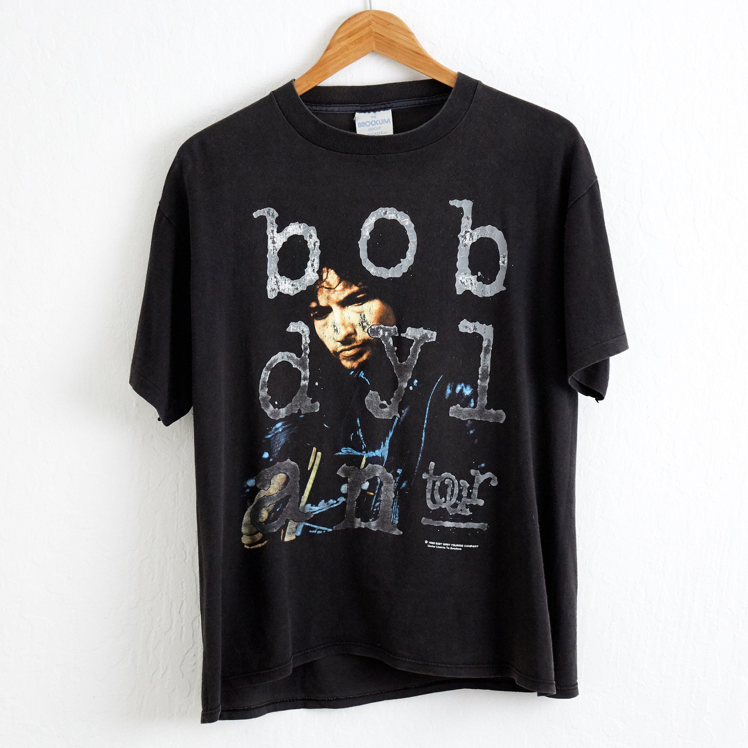 VTG 1992 Bob Dylan Concert Tour T Shirt Sz. M Medium Black Tee 