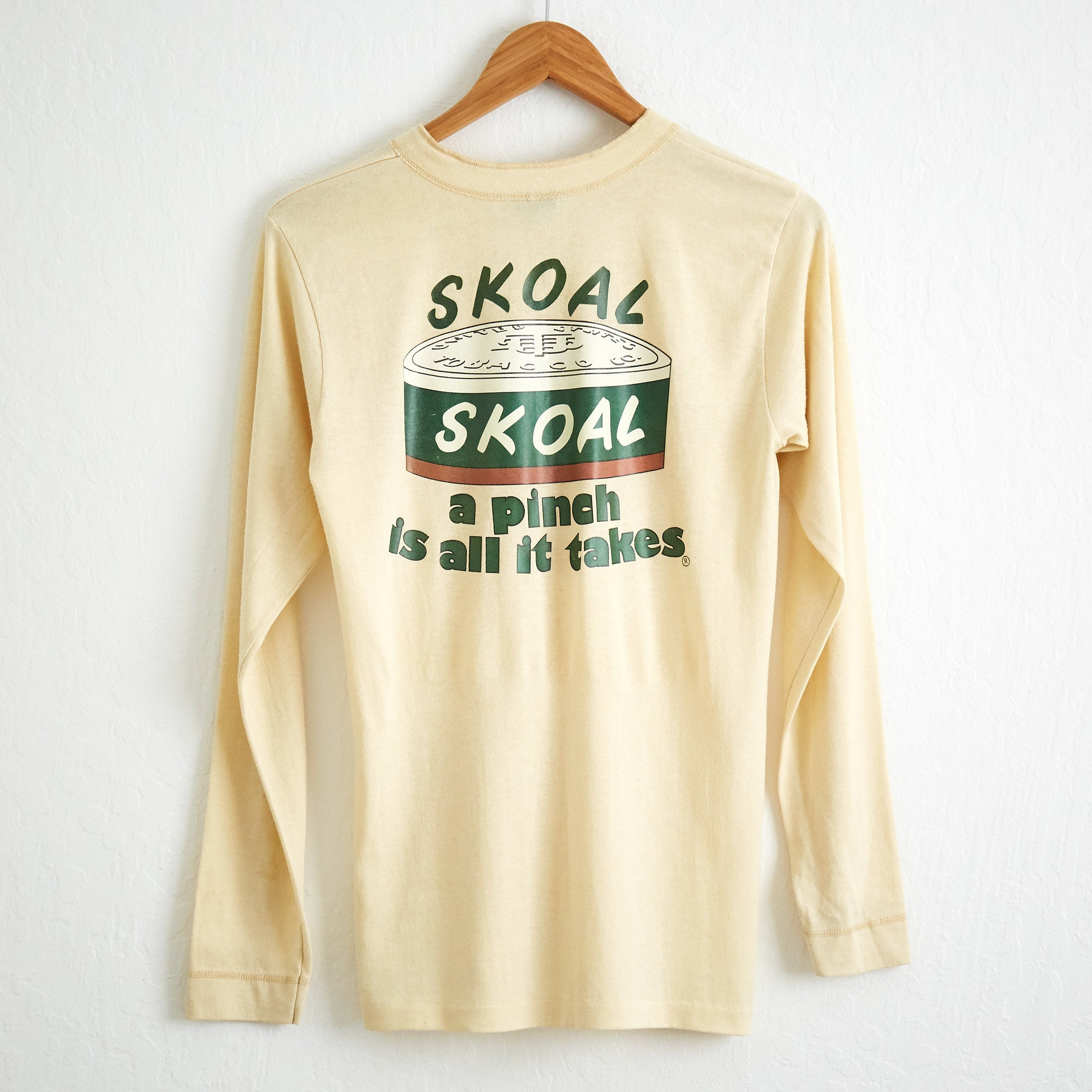 skoal tobacco shirt Hand Rolled Doobies Vintage Native American Premium Unisex Long Sleeve T-shirt Its comfortable and flattering for all Vintage 80s Skoal Bandit Ringer