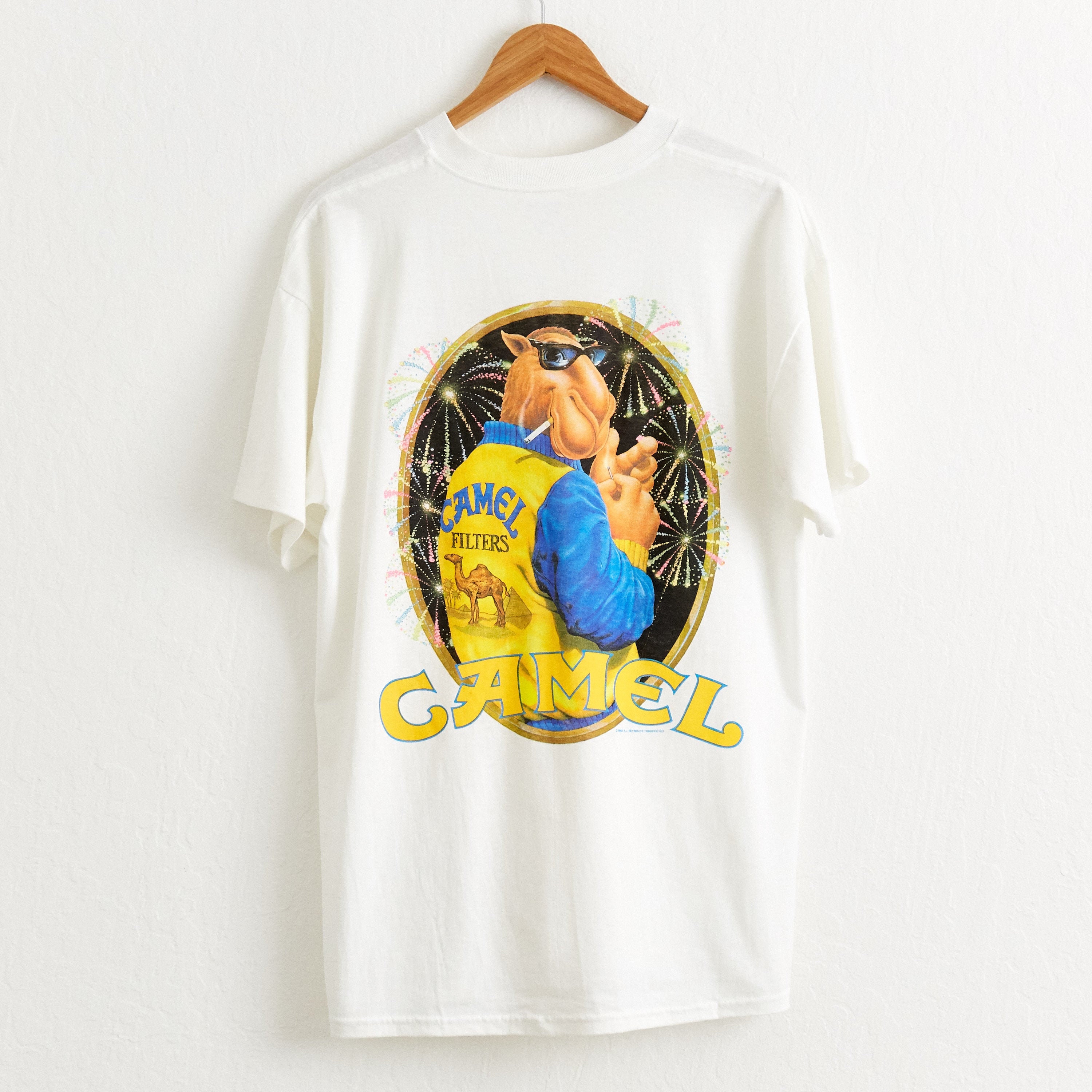 Vintage camel cigarette t best sale shirt