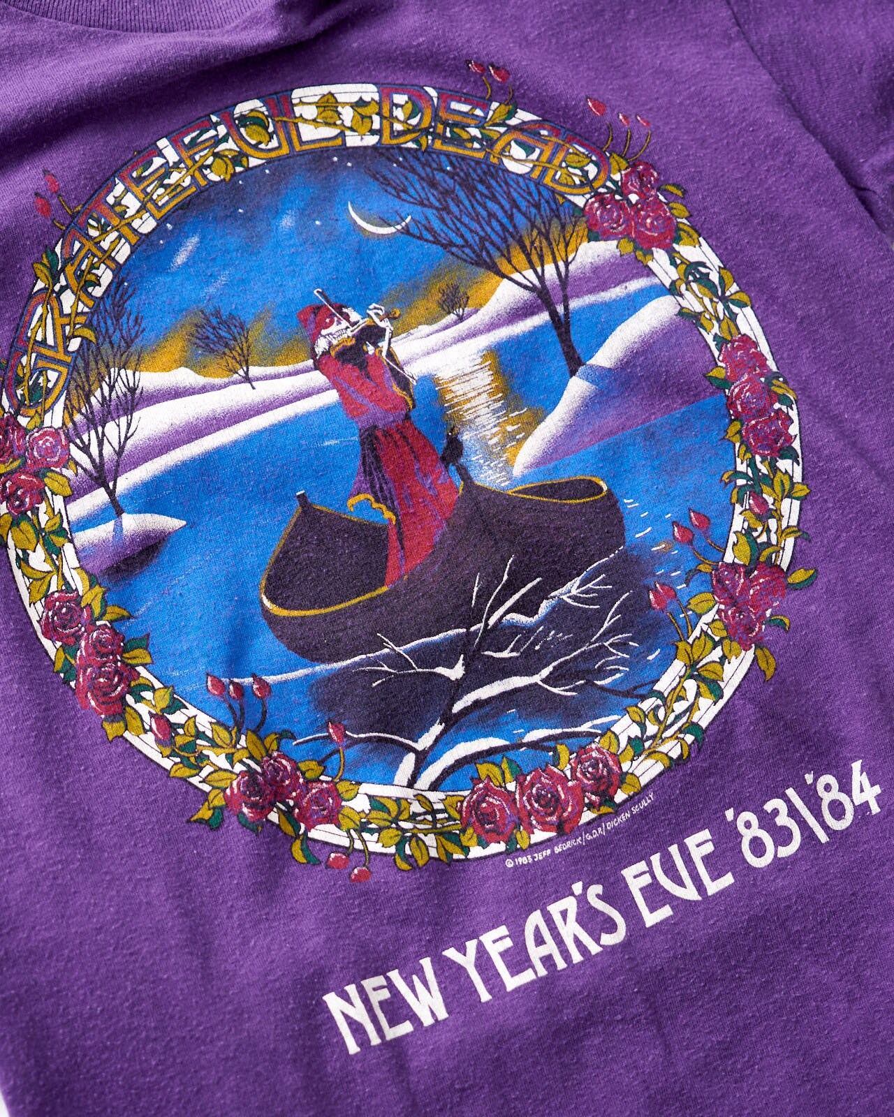 VTG 1983 Grateful Dead Concert T Shirt Sz. M Medium Purple