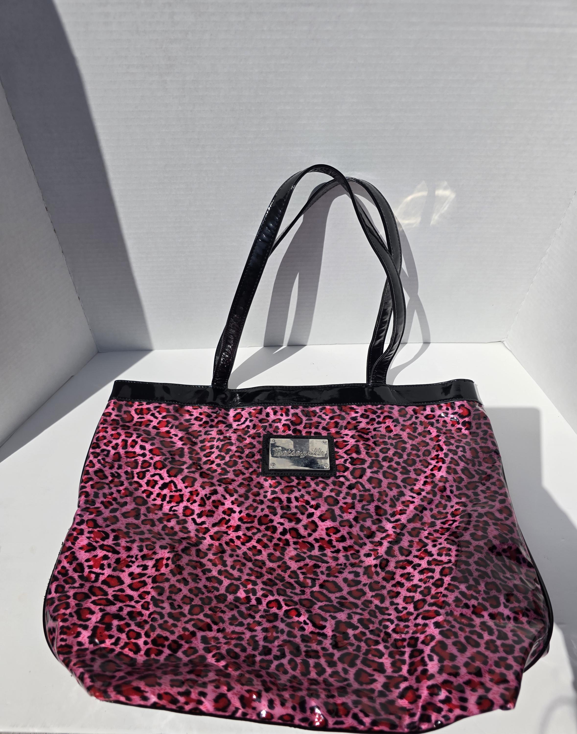 Betseyville by Betsey Johnson Large Pink Leopard/animal 