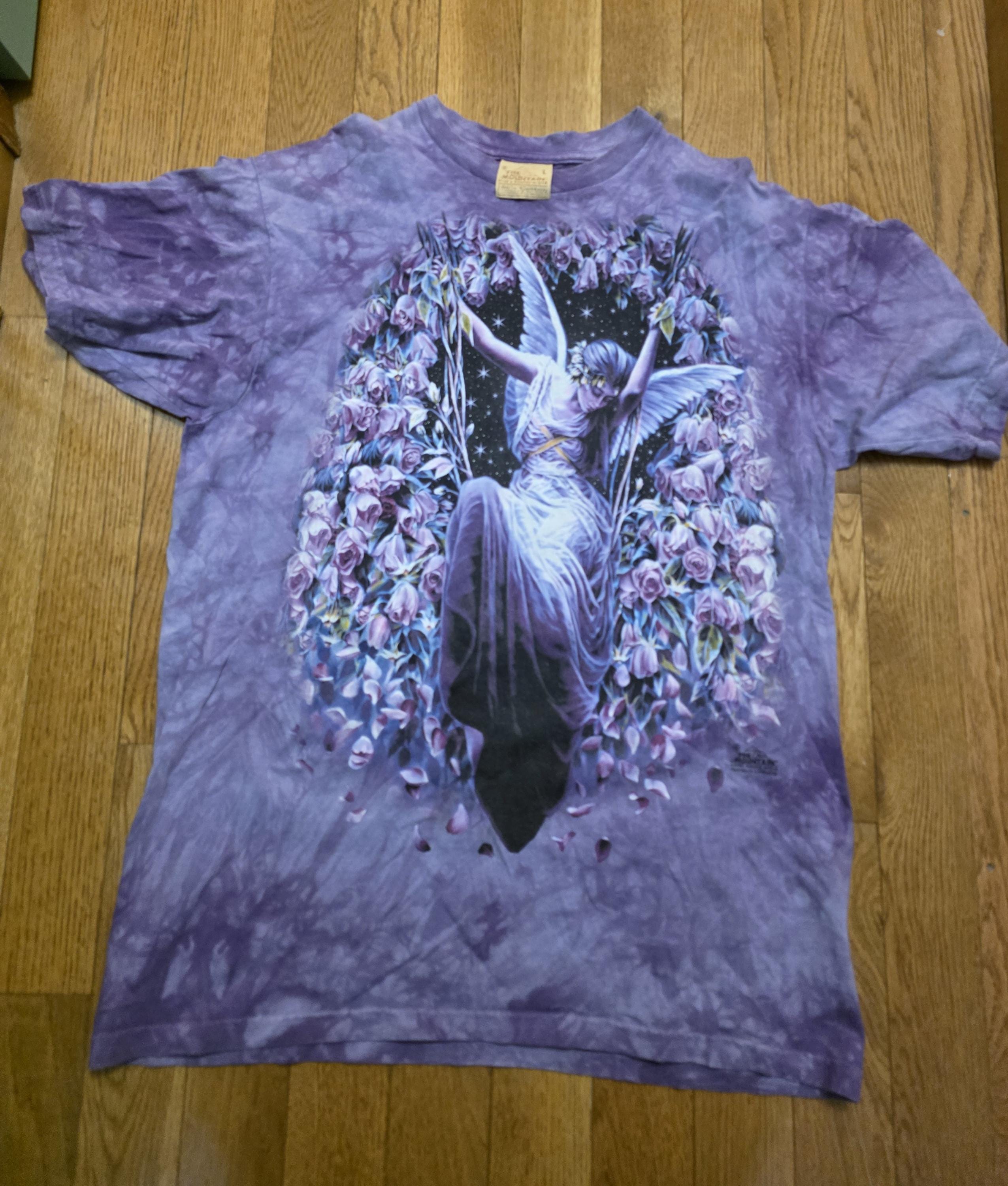 thumbnail image 2 of The Mountain Water Dragon Fairy Mermaid T-Shirt – Ann Stokes Art – Short Sleeve, Blue, S-3XL 2 of 6