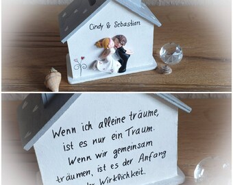 Spardose Hochzeit Haus Geldgeschenk personalisiert