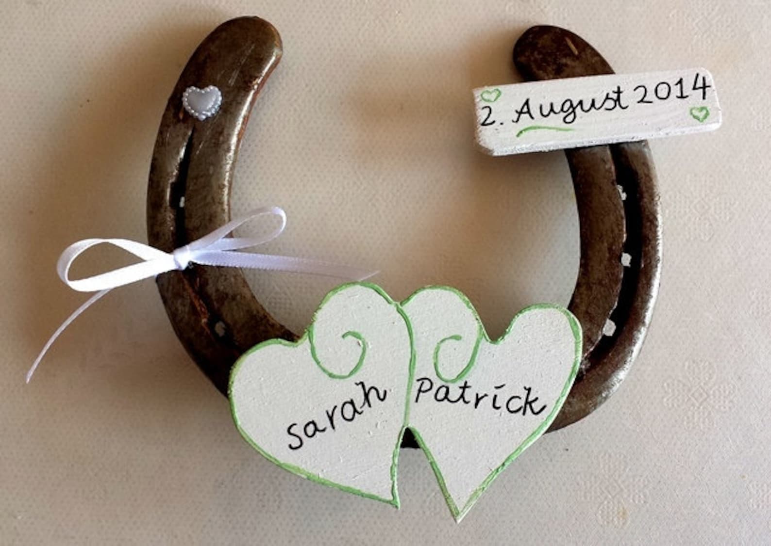 Hochzeit ECHTES Hufeisen Glücksbringer Herzen Etsy
