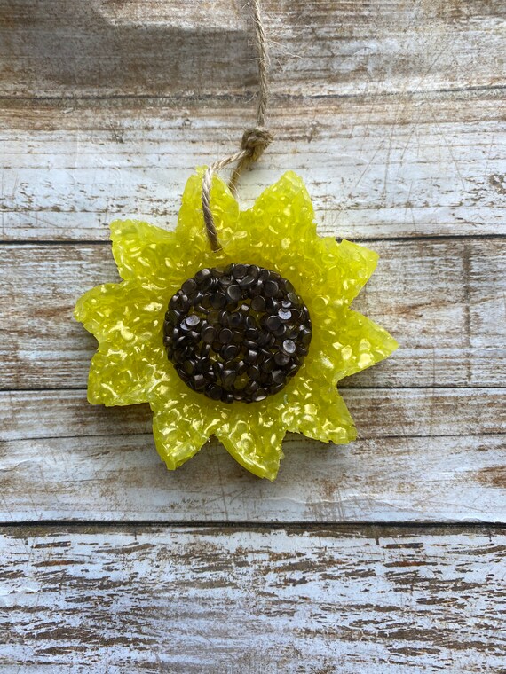 Sunflower Car or Closet Air Freshener Ornament Car Scent
