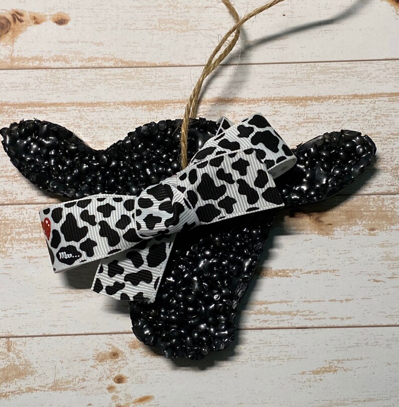 Cow Head With Cow Print Bandana Air Freshener Car Scent Air Etsy