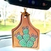 Cow Tag, Faux Leather, Cactus, Air Freshener, Teacher gifts, Texas boutique, Car Accessory, Western Gifts, Boutique items, car, cacti 