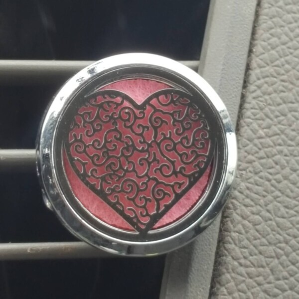 Filigree Heart Design, Vent Clip, Car Air freshener, Car Locket, Not Essential Oil, Aroma, Lavender, car diffuser, Christmas Gift Idea