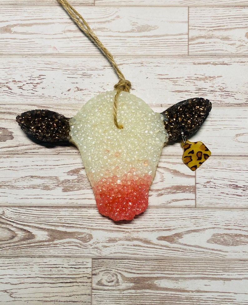 Cow Head With Cow Tag Air Freshener Car Scent Air Etsy