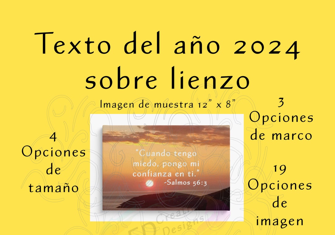 Texto Sobre Lienzo Del Año 2024 JW Etsy