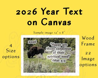 2026 Year Text on Canvas - JW