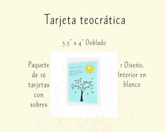 10 tarjetas teocráticas con sobres