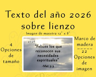 Texto sobre lienzo del año 2026 - JW