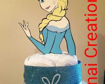 Elsa Diaper Cake