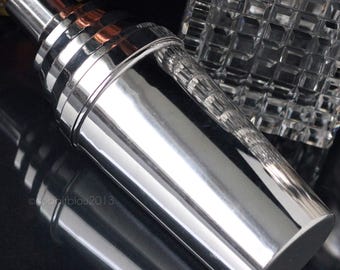 Vintage Stepped 3-Piece Silverplate Cocktail Shaker