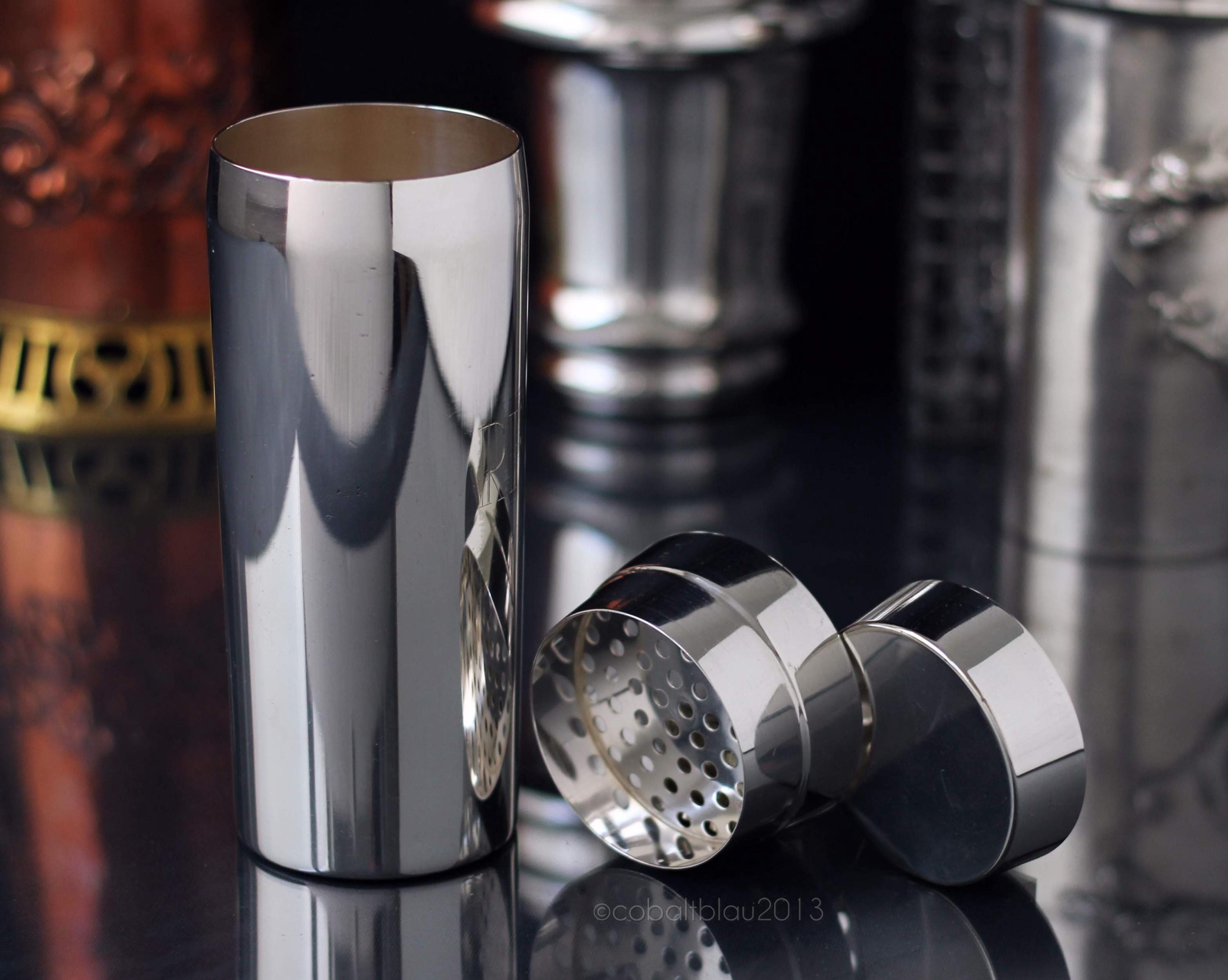 Vintage German WMF Silver Plated Cocktail Shaker: Design by