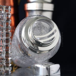 Vintage Crystal Cocktail Shaker with Chrome Top - German Martini Shaker