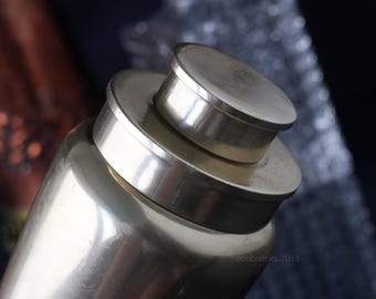 1930s Zeppelin Cocktail Shaker, Aluminum, Anodized / art deco