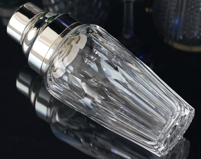 Cocktail Shaker Crystal Glass Vintage 1960s 1970s / Martini Etsy